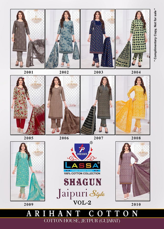 Shagun Jaipuri Style Vol 2 By Lassa Printed Cotton Dress Material Wholesale Shop in Surat